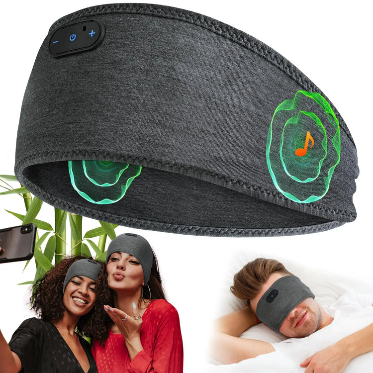 MUSICOZY Sleep Headphones,Ultra-Soft Wireless Headband Bluetooth for Side Sleepers, with 14H Playtime & Bluetooth 5.4, 4-in-1 Music Sleep Earphones for side sleeping