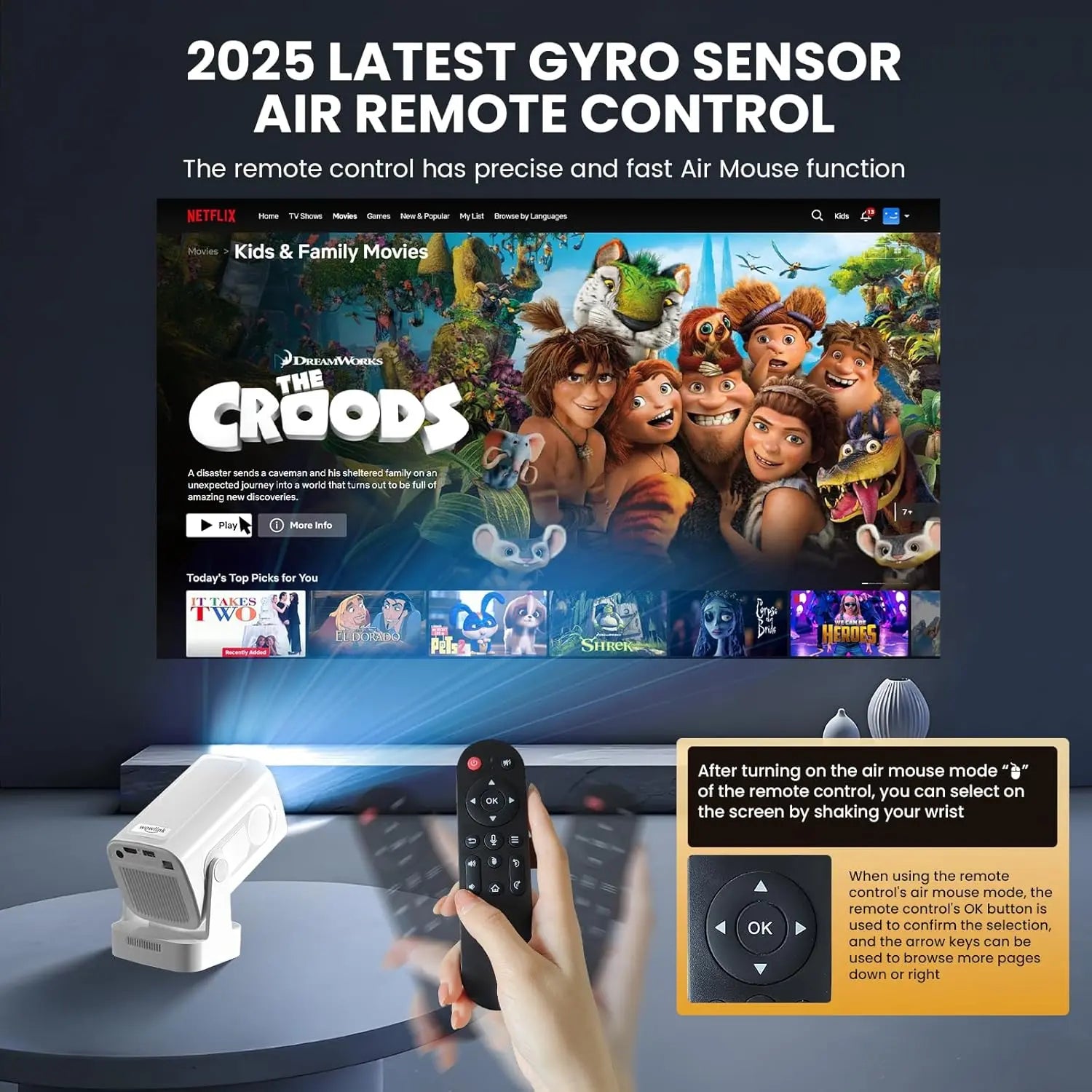 Projector 4K Mini Portable