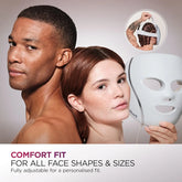 Shark CryoGlow LED Face Mask with Under-Eye Cooling, Anti-Ageing & Blemish Repair, Red & Blue LED, Infrared Light Therapy, USB-C, Remote Control, Storage Bag, Adjustable Straps