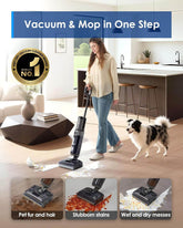 Tineco Floor One i6 Stretch Cordless Washing Machine Vacuum Cleaner Powerful 20kPa Tilting 180° Self-Cleaning Full and Drying for 5 Minutes with Air at 85°C 40 Minutes Autonomy