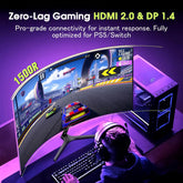 Amzfast 27 Inch 240Hz Gaming Monitor, QHD 2560x1440p, Curved VA Panel, 1500R, 1ms MPRT, Adaptive Sync, HDR, 120% sRGB, VESA 100x100mm, HDMI 2.0&DisplayPort 1.4, AMZG27C1Q Pro