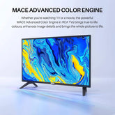 RCA 32 Inch 720P TV, Freeview HD Dolby Digital Audio DVB T2/S2 HD LED Backlighting Display Television, HDMI USB Earphone Output Media Player Monitor PS5 Xbox, Small Screen for Bedroom Kitchen Black