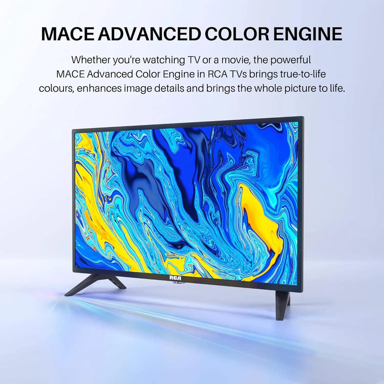 RCA 32 Inch 720P TV, Freeview HD Dolby Digital Audio DVB T2/S2 HD LED Backlighting Display Television, HDMI USB Earphone Output Media Player Monitor PS5 Xbox, Small Screen for Bedroom Kitchen Black