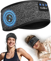 MUSICOZY Sleep Headphones, Comfortable Headband Headphones for Side Sleepers - Bluetooth 5.4 Wireless Headphone with Ultra Thin Speakers for Sleeping,Sport,Travel | Eye Mask Design for Deep Sleep