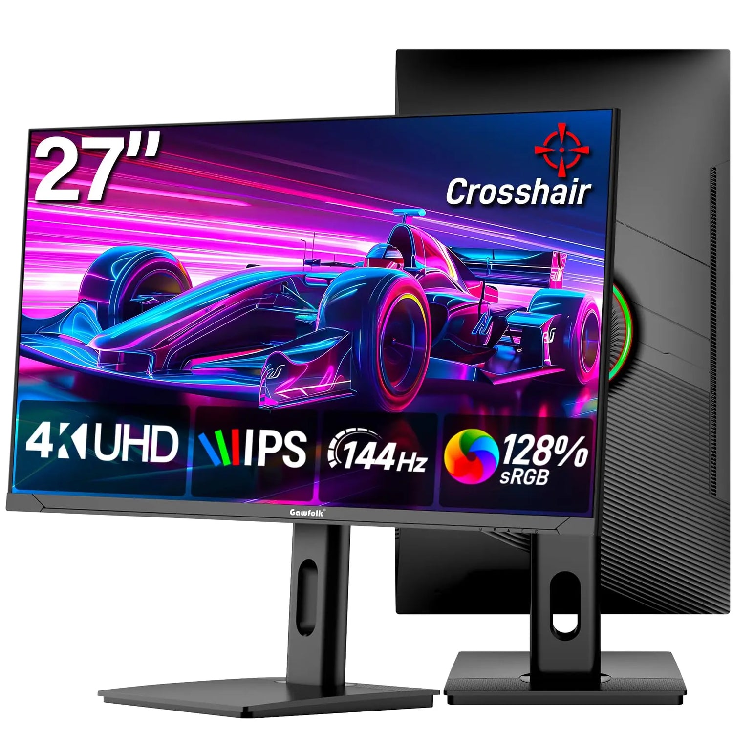 27" 2K Gaming Monitor - 120Hz, QHD PC Computer Screen IPS with AMD FreeSync, Flicker-Free, Support VESA Mountable (75x75mm)