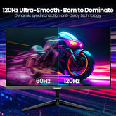 27" 2K Gaming Monitor - 120Hz, QHD PC Computer Screen IPS with AMD FreeSync, Flicker-Free, Support VESA Mountable (75x75mm)