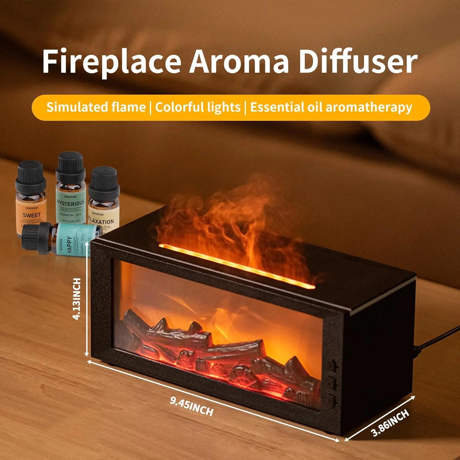 BOHOFAM Fireplace Essential Oil Aroma 