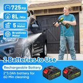 Upgraded LCD Display Portable Cordless Pressure Washer