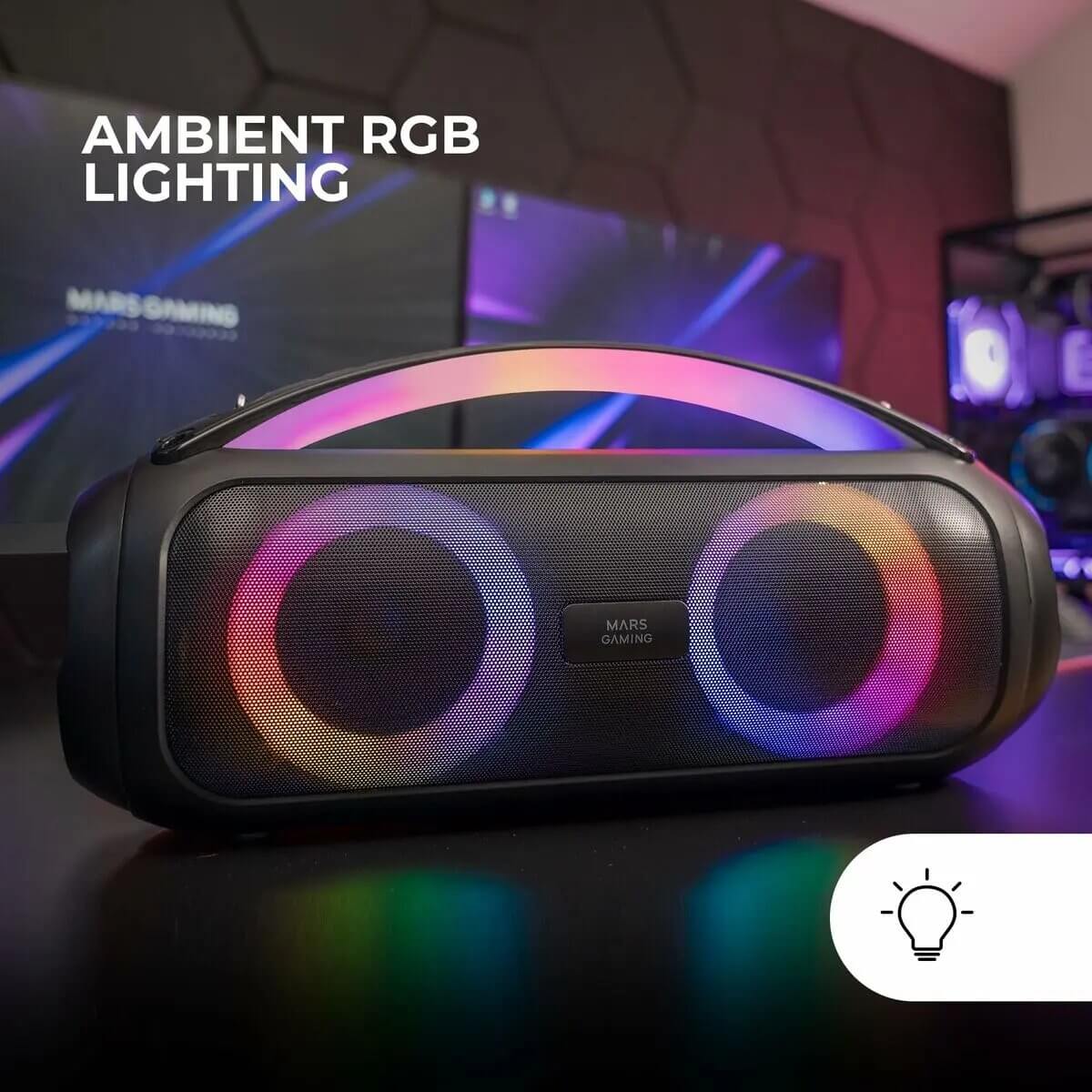 Portable Bluetooth Speakers Mars Gaming MSPULSE Black 4 W 50 W Mars Gaming