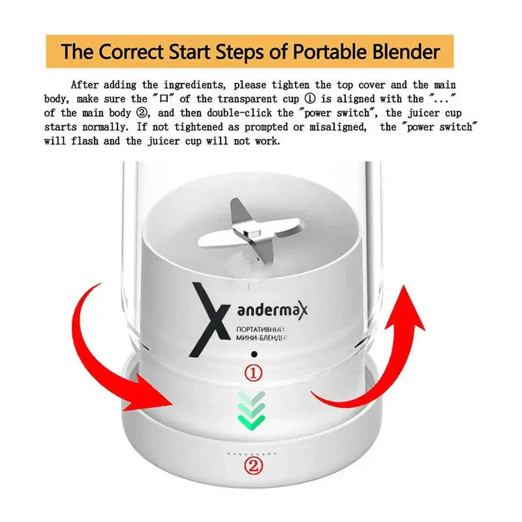 Mini Portable Blender Electric Juicer Fruit Mixers