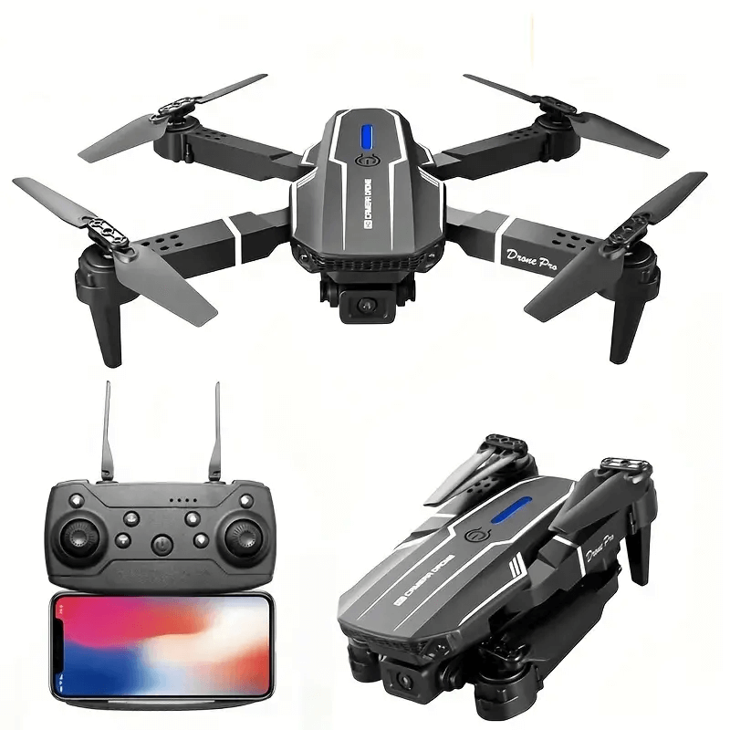E88 Quadcopter UAV Drone with Dual HD Cameras - Black (HD Dual Camera) TM